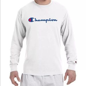 NWOT S Champion Longsleeve Front Logo Shirt